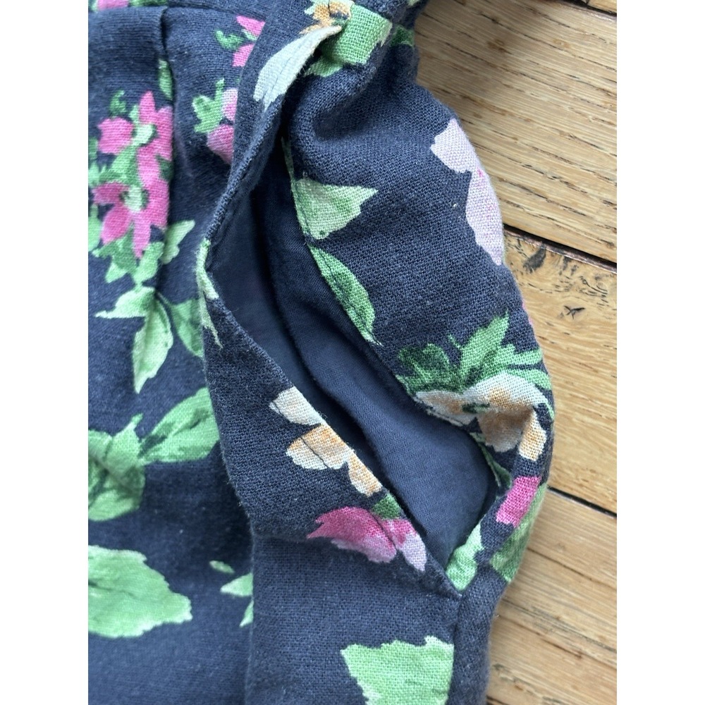 Old Navy Women's Linen Blend Blue Floral Tank Jumpsuit sz XL  Romper Jumper - Picture 5 of 10